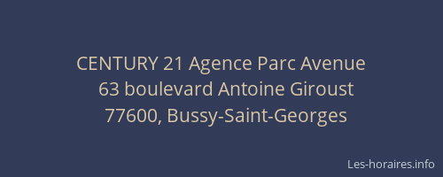 CENTURY 21 Agence Parc Avenue
