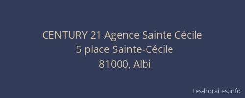 CENTURY 21 Agence Sainte Cécile