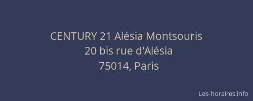 CENTURY 21 Alésia Montsouris