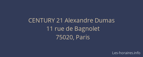 CENTURY 21 Alexandre Dumas