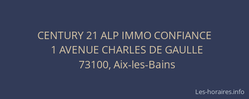 CENTURY 21 ALP IMMO CONFIANCE