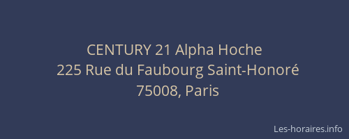 CENTURY 21 Alpha Hoche