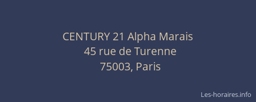 CENTURY 21 Alpha Marais