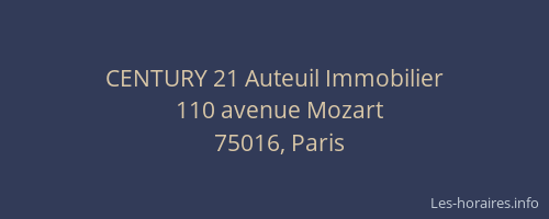 CENTURY 21 Auteuil Immobilier