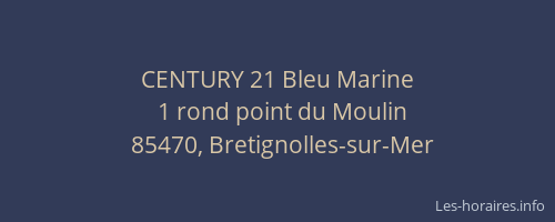 CENTURY 21 Bleu Marine