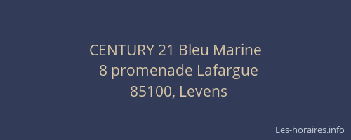 CENTURY 21 Bleu Marine