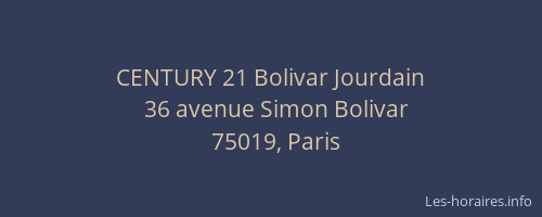 CENTURY 21 Bolivar Jourdain