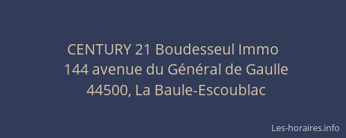 CENTURY 21 Boudesseul Immo