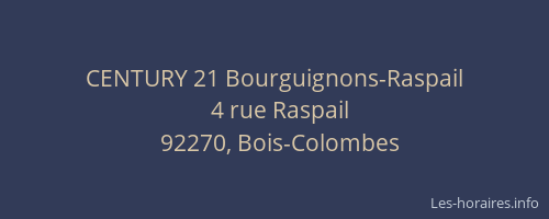 CENTURY 21 Bourguignons-Raspail
