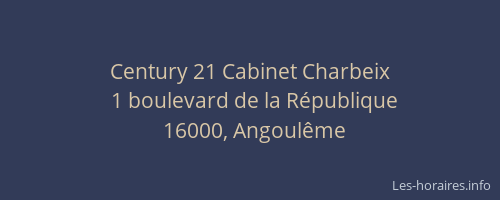 Century 21 Cabinet Charbeix