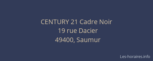 CENTURY 21 Cadre Noir