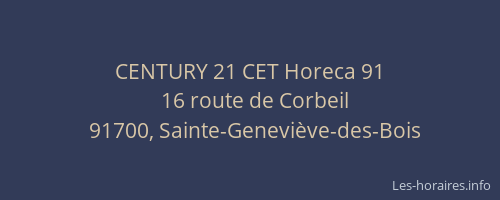 CENTURY 21 CET Horeca 91