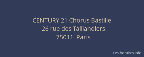CENTURY 21 Chorus Bastille