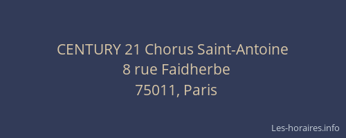 CENTURY 21 Chorus Saint-Antoine