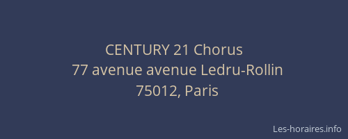 CENTURY 21 Chorus