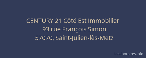 CENTURY 21 C&ocirc;t&eacute; Est Immobilier