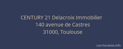 CENTURY 21 Delacroix Immobilier