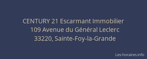 CENTURY 21 Escarmant Immobilier