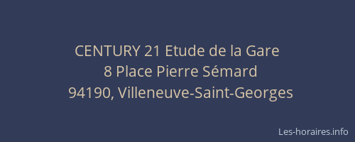 CENTURY 21 Etude de la Gare