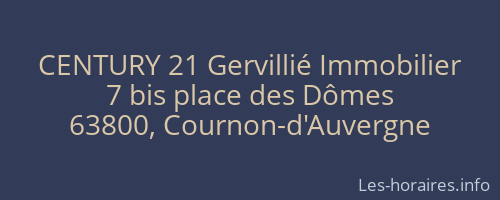 CENTURY 21 Gervillié Immobilier