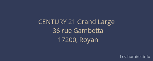 CENTURY 21 Grand Large