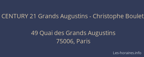 CENTURY 21 Grands Augustins - Christophe Boulet