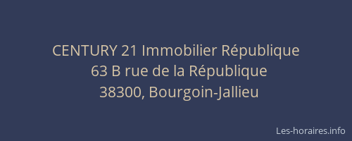 CENTURY 21 Immobilier R&eacute;publique