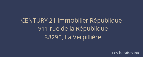 CENTURY 21 Immobilier R&eacute;publique
