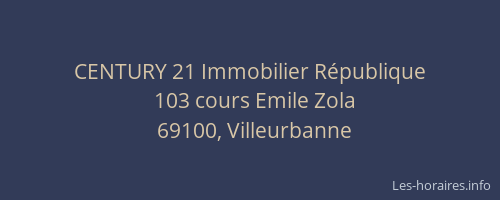 CENTURY 21 Immobilier République