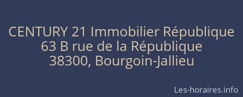 CENTURY 21 Immobilier République