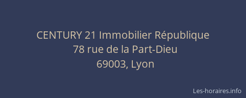 CENTURY 21 Immobilier République