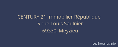 CENTURY 21 Immobilier République