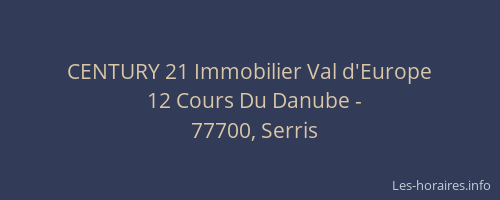 CENTURY 21 Immobilier Val d'Europe