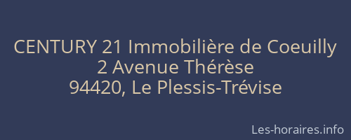 CENTURY 21 Immobilière de Coeuilly