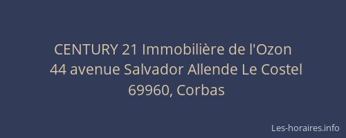 CENTURY 21 Immobilière de l'Ozon