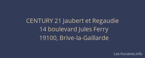 CENTURY 21 Jaubert et Regaudie