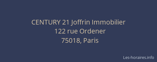 CENTURY 21 Joffrin Immobilier