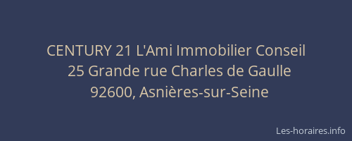 CENTURY 21 L'Ami Immobilier Conseil