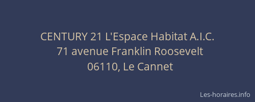 CENTURY 21 L'Espace Habitat A.I.C.