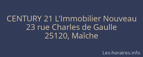 CENTURY 21 L'Immobilier Nouveau