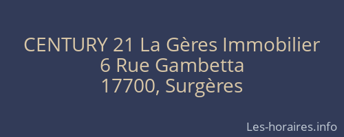 CENTURY 21 La Gères Immobilier
