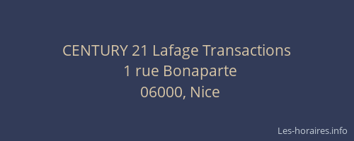 CENTURY 21 Lafage Transactions