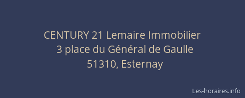 CENTURY 21 Lemaire Immobilier