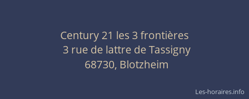 Century 21 les 3 fronti&egrave;res