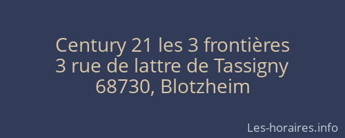 Century 21 les 3 frontières