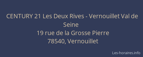 CENTURY 21 Les Deux Rives - Vernouillet Val de Seine