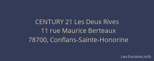 CENTURY 21 Les Deux Rives