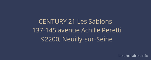 CENTURY 21 Les Sablons