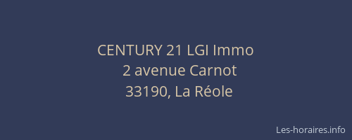 CENTURY 21 LGI Immo