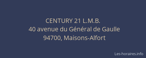 CENTURY 21 L.M.B.